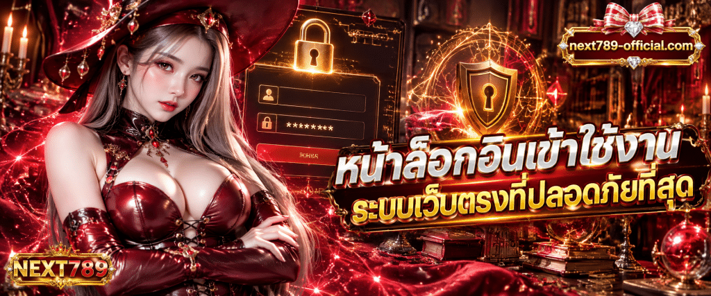 รูปกล่องข้อความกรอกรหัสผ่านบนพื้นหลังสีเข้มบนหน้าเว็บไซต์ เข้าสู่ระบบ NEXT789 คาสิโนเว็บตรง